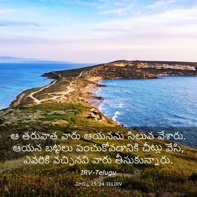 Picture 03 - మార్కు 15:24 TELIRV - ఆ తరువాత వారు - Bible Verse Picture