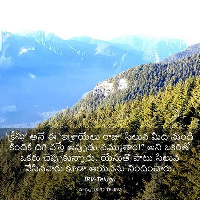 Picture 03 - మార్కు 15:32 TELIRV - ‘క్రీస్తు’ అనే ఈ - Bible Verse Picture