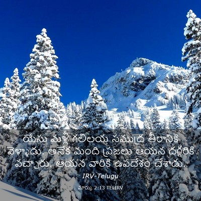 Picture 03 - మార్కు 2:13 TELIRV - యేసు మళ్లీ గలిలయ - Bible Verse Picture