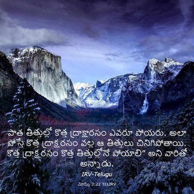 Picture 03 - మార్కు 2:22 TELIRV - పాత తిత్తుల్లో - Bible Verse Picture
