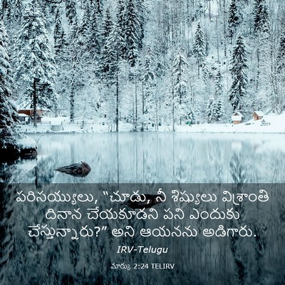 Picture 03 - మార్కు 2:24 TELIRV - పరిసయ్యులు, “చూడు, - Bible Verse Picture