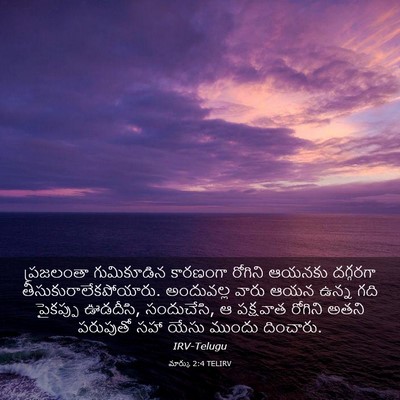 Picture 03 - మార్కు 2:4 TELIRV - ప్రజలంతా - Bible Verse Picture