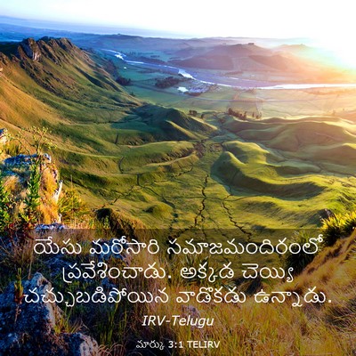 Picture 03 - మార్కు 3:1 TELIRV - యేసు మరోసారి - Bible Verse Picture