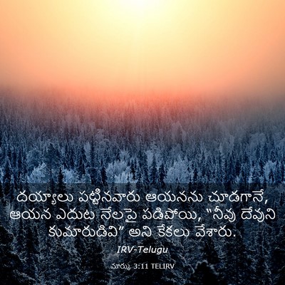 Picture 03 - మార్కు 3:11 TELIRV - దయ్యాలు - Bible Verse Picture