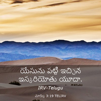 Picture 03 - మార్కు 3:19 TELIRV - యేసును పట్టి - Bible Verse Picture