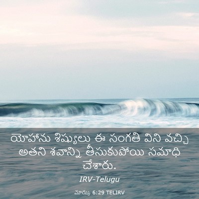 Picture 03 - మార్కు 6:29 TELIRV - యోహాను శిష్యులు ఈ - Bible Verse Picture