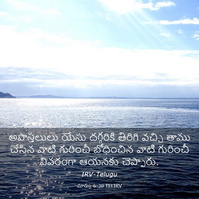Picture 03 - మార్కు 6:30 TELIRV - అపొస్తలులు యేసు - Bible Verse Picture