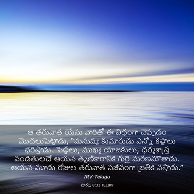 Picture 03 - మార్కు 8:31 TELIRV - ఆ తరువాత యేసు - Bible Verse Picture