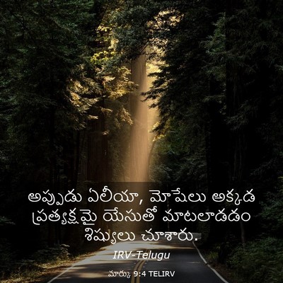 Picture 03 - మార్కు 9:4 TELIRV - అప్పుడు ఏలీయా, - Bible Verse Picture