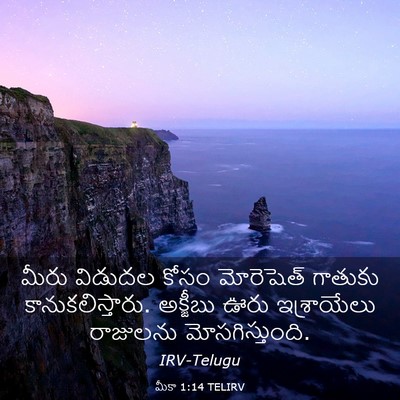 Picture 03 - మీకా 1:14 TELIRV - మీరు విడుదల కోసం - Bible Verse Picture