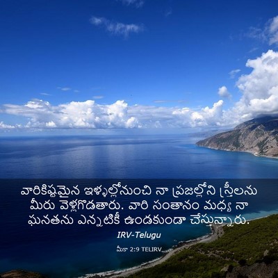 Picture 03 - మీకా 2:9 TELIRV - వారికిష్టమైన - Bible Verse Picture