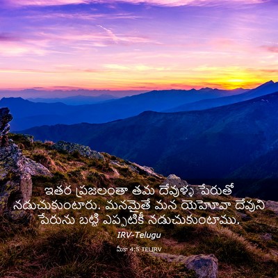 Picture 03 - మీకా 4:5 TELIRV - ఇతర ప్రజలంతా తమ - Bible Verse Picture