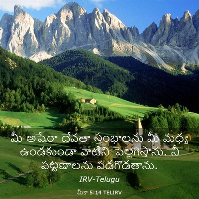 Picture 03 - మీకా 5:14 TELIRV - మీ అషేరా దేవతా - Bible Verse Picture