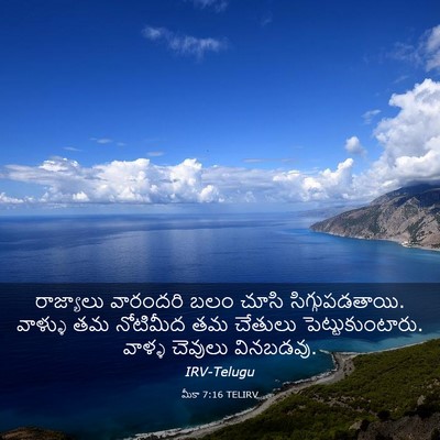 Picture 03 - మీకా 7:16 TELIRV - రాజ్యాలు వారందరి - Bible Verse Picture