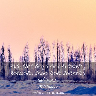 Picture 03 - యాకోబు పత్రిక 1:15 TELIRV - చెడు కోరిక గర్భం - Bible Verse Picture