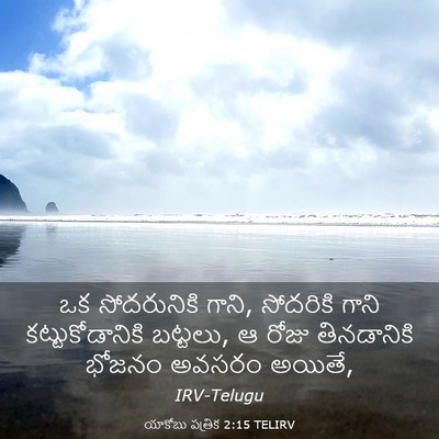 Picture 03 - యాకోబు పత్రిక 2:15 TELIRV - ఒక సోదరునికి గాని, - Bible Verse Picture