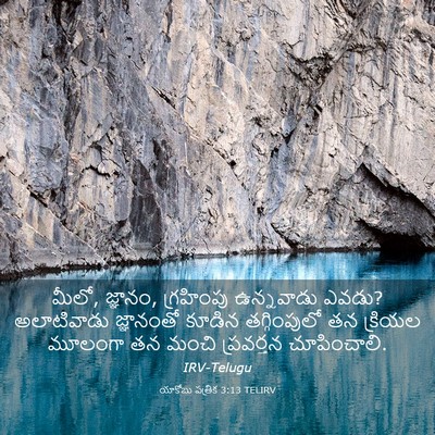 Picture 03 - యాకోబు పత్రిక 3:13 TELIRV - మీలో, జ్ఞానం, - Bible Verse Picture