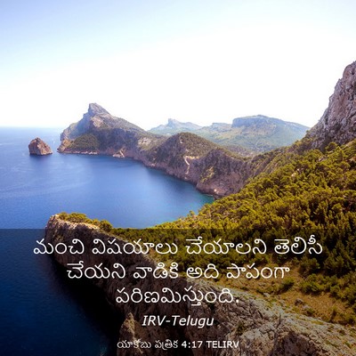 Picture 03 - యాకోబు పత్రిక 4:17 TELIRV - మంచి విషయాలు - Bible Verse Picture