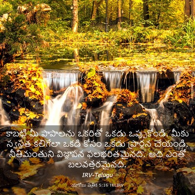 Picture 03 - యాకోబు పత్రిక 5:16 TELIRV - కాబట్టి మీ - Bible Verse Picture