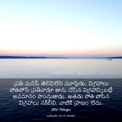Picture 03 - యిర్మీయా 10:14 TELIRV - ప్రతి మనిషీ - Bible Verse Picture