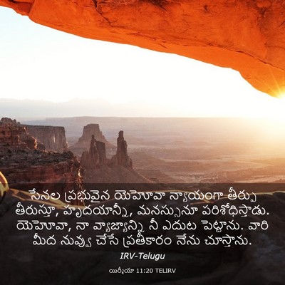 Picture 03 - యిర్మీయా 11:20 TELIRV - సేనల ప్రభువైన - Bible Verse Picture