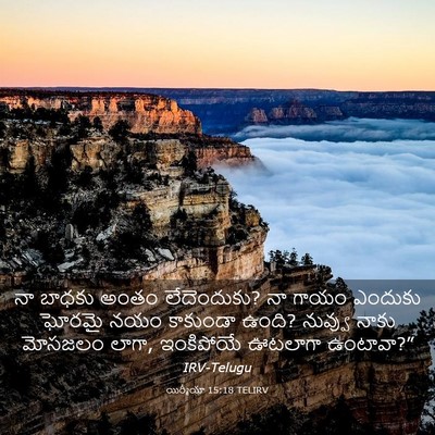 Picture 03 - యిర్మీయా 15:18 TELIRV - నా బాధకు అంతం - Bible Verse Picture