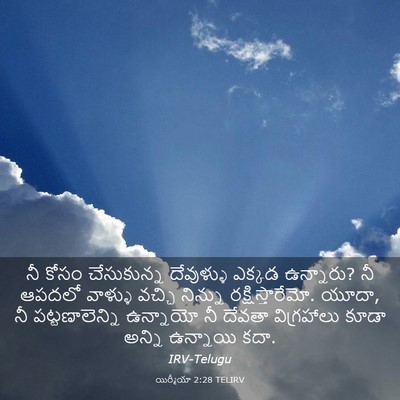 Picture 03 - యిర్మీయా 2:28 TELIRV - నీ కోసం చేసుకున్న - Bible Verse Picture