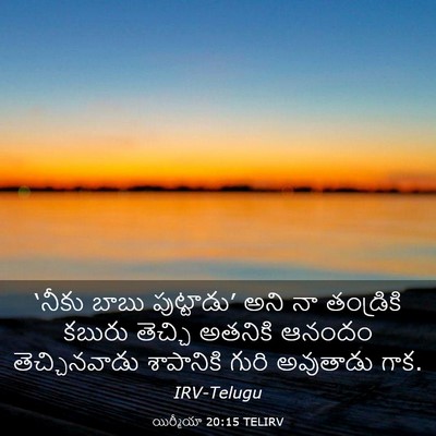 Picture 03 - యిర్మీయా 20:15 TELIRV - ‘నీకు బాబు - Bible Verse Picture