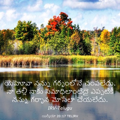 Picture 03 - యిర్మీయా 20:17 TELIRV - యెహోవా నన్ను - Bible Verse Picture