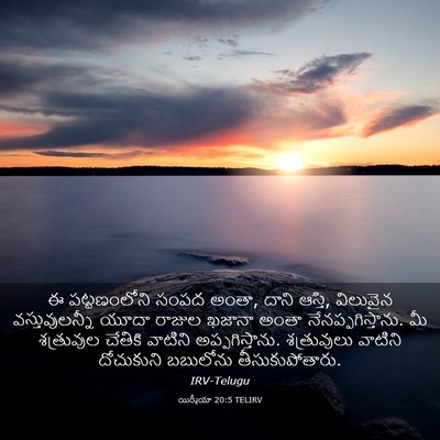 Picture 03 - యిర్మీయా 20:5 TELIRV - ఈ పట్టణంలోని సంపద - Bible Verse Picture