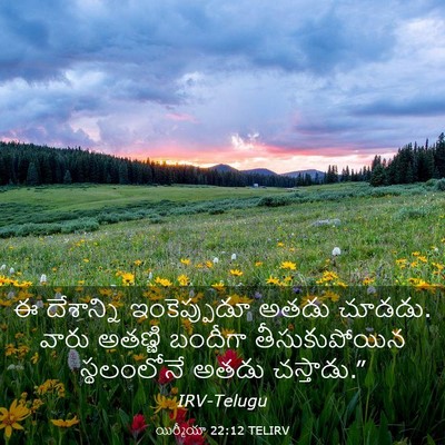 Picture 03 - యిర్మీయా 22:12 TELIRV - ఈ దేశాన్ని - Bible Verse Picture