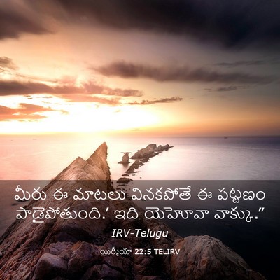 Picture 03 - యిర్మీయా 22:5 TELIRV - మీరు ఈ మాటలు - Bible Verse Picture