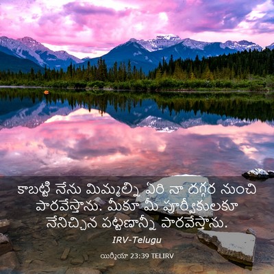 Picture 03 - యిర్మీయా 23:39 TELIRV - కాబట్టి నేను - Bible Verse Picture