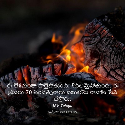 Picture 03 - యిర్మీయా 25:11 TELIRV - ఈ దేశమంతా - Bible Verse Picture