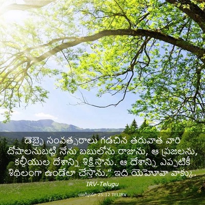 Picture 03 - యిర్మీయా 25:12 TELIRV - డెబ్భై సంవత్సరాలు - Bible Verse Picture