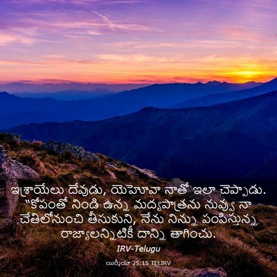 Picture 03 - యిర్మీయా 25:15 TELIRV - ఇశ్రాయేలు దేవుడు, - Bible Verse Picture