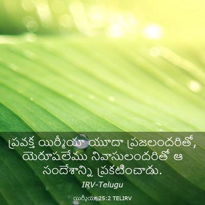 Picture 03 - యిర్మీయా 25:2 TELIRV - ప్రవక్త యిర్మీయా - Bible Verse Picture