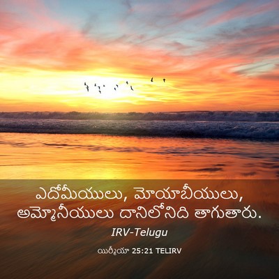Picture 03 - యిర్మీయా 25:21 TELIRV - ఎదోమీయులు, - Bible Verse Picture