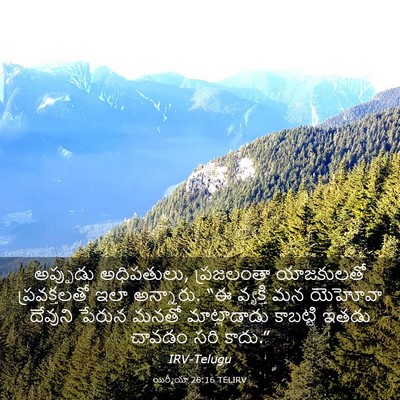 Picture 03 - యిర్మీయా 26:16 TELIRV - అప్పుడు అధిపతులు, - Bible Verse Picture