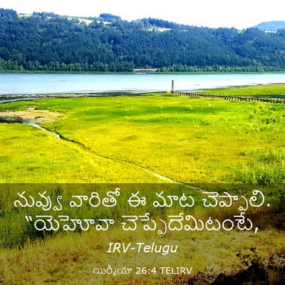 Picture 03 - యిర్మీయా 26:4 TELIRV - నువ్వు వారితో ఈ - Bible Verse Picture