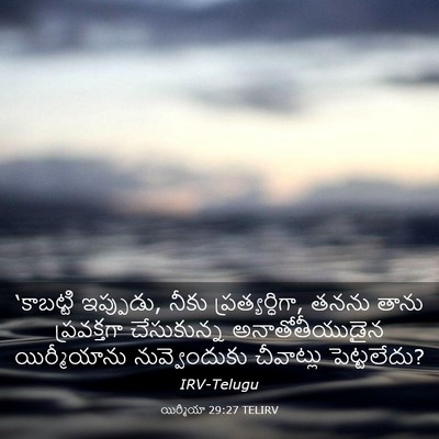 Picture 03 - యిర్మీయా 29:27 TELIRV - ‘కాబట్టి ఇప్పుడు, - Bible Verse Picture