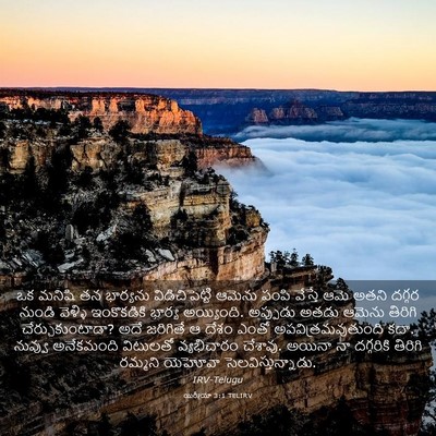 Picture 03 - యిర్మీయా 3:1 TELIRV - ఒక మనిషి తన - Bible Verse Picture
