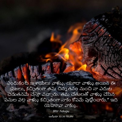 Picture 03 - యిర్మీయా 32:30 TELIRV - ఎందుకంటే - Bible Verse Picture