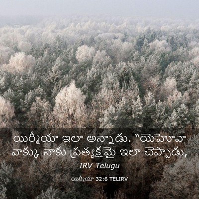 Picture 03 - యిర్మీయా 32:6 TELIRV - యిర్మీయా ఇలా - Bible Verse Picture