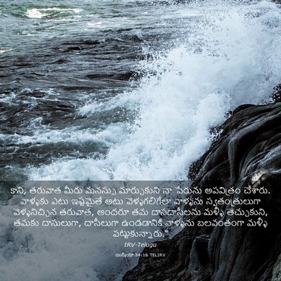 Picture 03 - యిర్మీయా 34:16 TELIRV - కాని, తరువాత మీరు - Bible Verse Picture