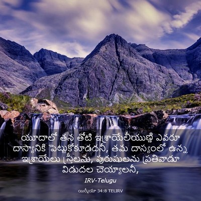 Picture 03 - యిర్మీయా 34:8 TELIRV - యూదాలో తన తోటి - Bible Verse Picture