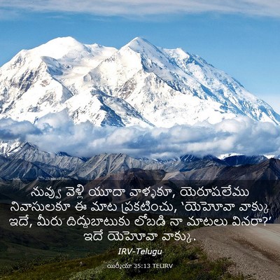 Picture 03 - యిర్మీయా 35:13 TELIRV - నువ్వు వెళ్లి - Bible Verse Picture
