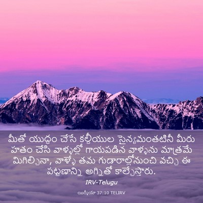 Picture 03 - యిర్మీయా 37:10 TELIRV - మీతో యుద్ధం చేసే - Bible Verse Picture