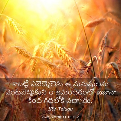Picture 03 - యిర్మీయా 38:11 TELIRV - కాబట్టి - Bible Verse Picture
