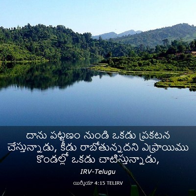 Picture 03 - యిర్మీయా 4:15 TELIRV - దాను పట్టణం నుండి - Bible Verse Picture
